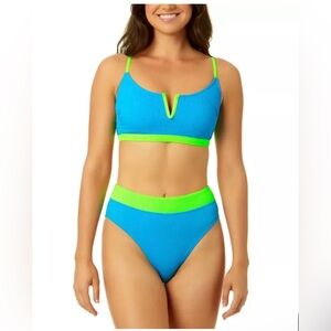 Salt N Cove Blue and Green Women's Bikini Set
